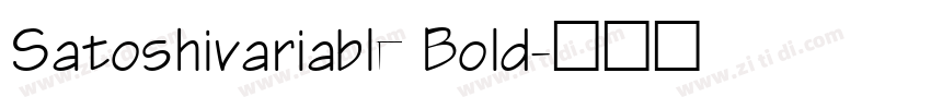 Satoshivariable Bold字体转换